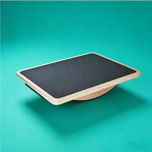 TEMU 목재 밸런스 보드 - 미끄럼 방지 발목 강화 플레이트 포함, 체육관 및 피트니스 수준에 적합한 양방향 밸런스 훈련 장치 (목재 보드)