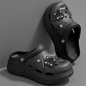 TEMU 사계절 여성용 슬립온 슬리퍼, 다용도 멀티웨어 여성용 슬리퍼 나막신, 새로운 여름용 통기성 실내화, 가정용, 야외용, 부드럽고 편안한 EVA 밑창의 앞코가 막힌 슬리퍼, 사무실, 가정, 여행, 욕실용으로 적합한 여성 신발