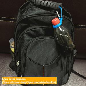 TEMU 6색 랜덤 아웃도어 스포츠 물병 후크 + 실리콘 링 3개 + 하이킹 후크 3개. 내구성 있는 음료 후크, 휴대용 암벽 등반 후크 및 캐주얼 러닝 컵 클립 결합. 실용적인 백팩 액세서리, 크리스마스 선물, 아웃도어 하이킹 후크, 등산 휴대용 후크, 백팩 외부 부착 액세서리