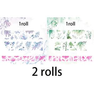 TEMU 수제 나뭇가지 & 나무껍질 우드 테이프 2롤/봉지 - 스크랩북킹, 저널링, 선물 포장용 PET 플라스틱 와시 테이프 - 나뭇가지 패턴이 있는 나뭇가지 테마 장식용