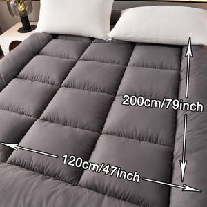 TEMU 매우 부드러운 구름 같은 매트리스 커버, 솜털처럼 부드럽고 매끄러운 표면으로 균일하게 분산되어 덩어리 없이, 미끄럼 방지를 위한 고탄성 고정 스트랩 장착. 가정, 기숙사 및 캠핑용으로 적합