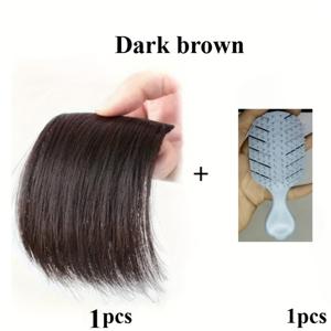 TEMU 미니 빗 포함 새로운 푹신한 토퍼 가발 조각, 자연스러운 디자인과 보이지 않는 심レス 헤어 패딩으로 간편한 착용감, 머리 꼭대기가 가득 차지 않은 여성에게 이상적