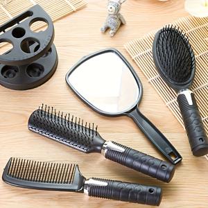 TEMU 프로페셔널 살롱 헤어 브러쉬 5개 세트, 거울 프레임 헤어 스타일링 도구, 중성적인 뷰티 빗, 모든 헤어스타일에 적합, 선물용 최고의 선택, 할로윈, 크리스마스, 발렌타인데이