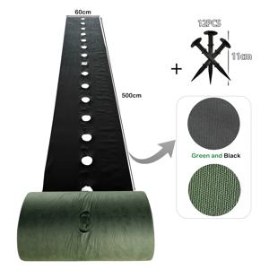 TEMU 그린 & 블랙 천공식 잡초 차단 가드닝 패브릭 키트, 이중층 두꺼운 잡초 방지 차단막, 내구성, 통수성, 통기성, 농장 및 정원 채소와 딸기 재배에 적합