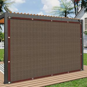 TEMU 정원 차양망, 내구성 있는 메쉬 타포린 (고리 포함), UV 차단 야외 차양망, 온실, 정원, 테라스, 식물, 가제보, 커피 브라운