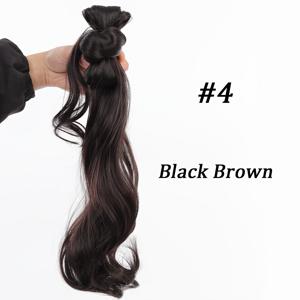 TEMU 한푸/치파오 헤어스타일용 포니테일 연장 및 땋은 머리가 있는 곱슬 번 가발, 한국식 헤어, 포니테일 헤어밴드 가발, 모든 헤어 타입용 땋기 가발