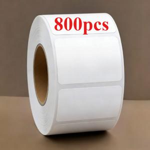 TEMU 800 고접착력 스티커 라벨 | 상업용 가격표/가정용 정리 다용도 표시 스티커 롤 | 소매점/창고 분류용 표시지, 가정용 라벨, 접착식 라벨, 흰색 직사각형 라벨, 가정, 사무실, 품목 라벨링용