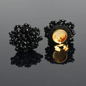 TEMU 귀여운 우아한 꽃 & 히든 버튼이 있는 2개 세트 핸드 비드 버튼 커버 - 블랙/화이트 칼라 클립, 셔츠, 정장, 드레스에 적합 - 남녀공용, 의류 DIY 장식, 휴일/생일 선물 (세탁기 사용 불가)