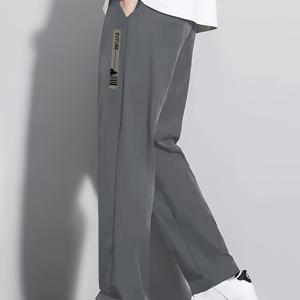 TEMU 여름 아이스 실키 섬유 패브릭 빠른 건조 시원한 프린트 패턴 아웃도어 스포츠 트렌드 레그 팬츠