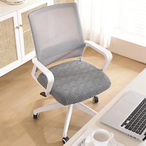 TEMU 신축성 있는 시트 커버, 두꺼운 자카드 사무용 의자 커버, 게이밍 의자/컴퓨터 의자 시트 커버, 회전형 경영진용 의자 쿠션, 고양이 스크래치 방지 단색 탈부착 및 세탁 가능한 의자 커버