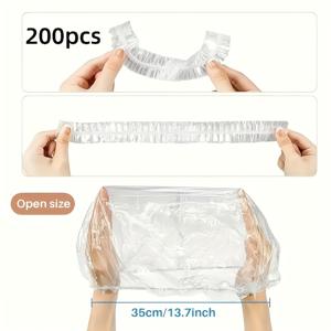 TEMU 200개 투명 PVC 일회용 신발 커버 - 두꺼운 플라스틱 미끄럼 방지 신발 커버, 적합 및 미끄럼 방지, 먼지 및 스크래치 방지, 가정, 병원, 실험실, 공장 작업장에 적합 - 위생 보호 (200개입)