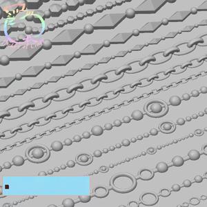 TEMU 초슬림 비즈 체인 실리콘 몰드, 초경량 클레이 폴리머 클레이 에폭시 UV 네일 아트 액세서리 몰드, 초경량 클레이 몰드
