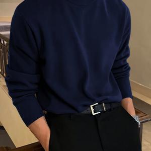 TEMU 크로스보더 신상 남성 가을/겨울 라운드넥 니트 풀오버 스웨터