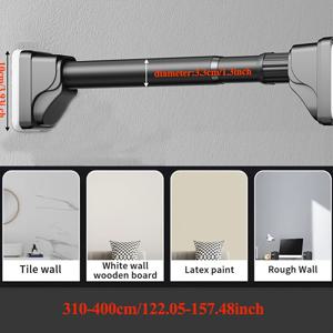 TEMU 조절 가능한 커튼봉, 40-500cm 초장형 지지봉, 확장 가능한 샤워 커튼봉, 발코니 빨래 건조대, 대형 발용 커튼봉, 구멍 뚫지 않는 샤워 커튼봉, 발코니 고정형 빨래 건조대