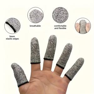 TEMU 새 모델, 12개입, 재사용 가능한 손가락 보호 커버, 탄성 있는 내구성 있는 소재로 제작, 민첩성과 감각 향상을 위해 설계, 공예, 재봉, 조각, 열접착건, 왁스, 접착제 사용과 같은 다양한 활동에 적합