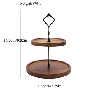 TEMU 나무 소재 디저트 랙 시리즈 2단 3단 케이크 플레이트 나무 데스크탑 장식 트레이 케이크 스낵 스탠드