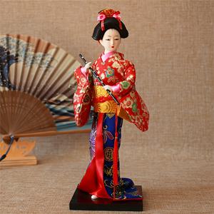 TEMU 빈티지 일본 게이샤 인형 장식 - 전통적인 노래와 춤의 기모노 조각상, 레진으로 제작된 수집용 예술품, 홈데코를 위한 독특한 선물로 새해나 집들이 선물에 딱입니다. 크리스마스, 할로윈 장식, 가을 홈де코 수집용 피규어