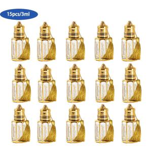 TEMU 10/15개 미니 골든 유리 롤러 병, 에센셜 오일 여행용 향수병, 손세척 전용, 알코올 프리, 코드 옵션 포함