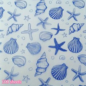 TEMU 30/100매, 수중 세계 테마 티슈 페이퍼, 20X14인치, 티슈 페이퍼 라이닝 페이퍼, 선물 포장, 의류 습기 보호, 레드 와인 포장, 선물 상자 채우기, 약한 물품 보호에 적합