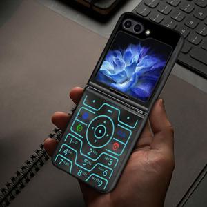 TEMU 삼성 갤럭시 Z 플립 5/6, Z 플립 7, 6, 5, 4, 3, ZFlip 5G, Z Flip 3/4, ZFLIP7 호환 레트로 버튼 하드 백 커버 휴대폰 케이스