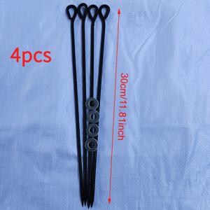 TEMU 내구성 강철 텐트 말뚝 - 캠핑, 선셰이드, 그린하우스용 헤비듀티 방풍 지면 앵커, 다목적 애완동물 고정 말뚝, 녹 방지 코팅, 야외 사용 및 안전 고정에 적합