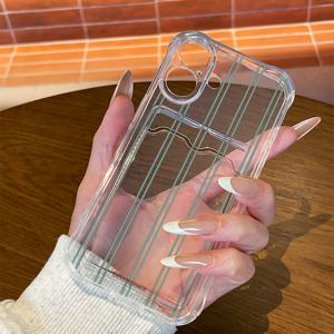 TEMU 아이폰 16/16 프로/16 프로 맥스 & 15/14/13/12/11 호환, 카드 홀더가 있는 무늬 투명 두꺼운 방탄 풀커버 보호 케이스 - 사진 보관 기능