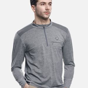 TEMU 남성 깔끔한 베이직 춘추 긴팔 집업 티셔츠 어깨명장(MT32LT058M) ㅡ 바쁜 일상속 관리하기 편한 티셔츠, 스타일리쉬 워크웨어