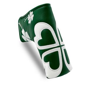 TEMU 피터 앨리스 행운의 골프 퍼터 커버, /블레이드 퍼터용, 벨크로 잠금 방식의 퍼터 보호대, 블레이드 퍼터에 적합한 화이트/그린 색상, 골퍼를 위한 휴일 선물