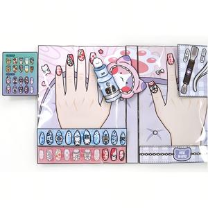 TEMU 고양이 테마 네일 아트를 위한 수제 스크랩북은 매우 쉬고 즐거운 공예 경험을 제공하여 친구, 파트너 및 가족을 위한 선물로 완벽하며 파티, 할로윈에 적합합니다.