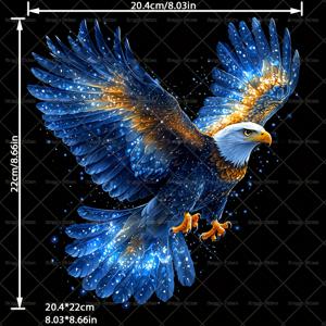 TEMU 2D 디자인의 클리어 블루 이글 패턴이 특징인 내구성이 뛰어나고 세탁이 가능한 열전사 프린트 4개. 이 열전사 스티커는 누구에게나 완벽하며 세탁 가능한 티셔츠, 청바지, 재킷, 백팩에 사용할 수 있습니다.