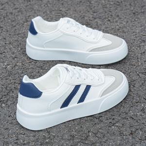 TEMU 여성용 2025년 신상 캐주얼 스니커즈, 통굽 키높이, 활용도 높은 데일리 화이트 슈즈, 여성 신발