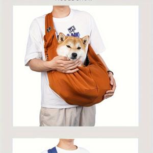 TEMU 최대 적재량 20파운드, 고품질 크로스바디 통기성 강아지 캐리어, 접이식 펫백, 대용량 펫 캐리어