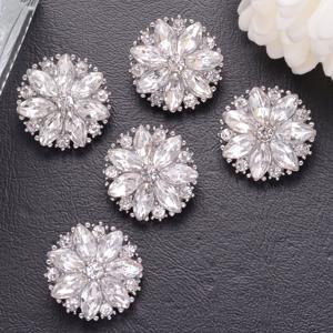 TEMU 라인석 박힌 유리 메탈 단추 5개, 가을/겨울 코트, 스웨터, 정장, 유니폼용, 손바느질 잠금장치, 웨딩드레스 및 정장 드레스 장식용 단추, DIY 신발, 상자, 가방, 선물 상자, 주얼리 제작, 재봉 액세서리 - 5개