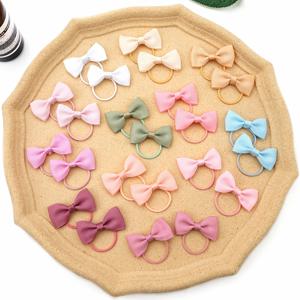 TEMU 여아용 귀여운 리본 헤어 타이 24개 - 2인치 신축성 포니테일 홀더, 다양한 색상, 부드러운 폴리에스터, 일상복 및 캐주얼웨어용으로 완벽