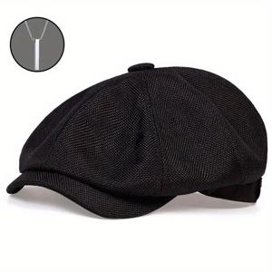 TEMU 2개 팩, 모자와 목걸이 세트, 남성용 정교한 베레모 개츠비 아이비, 손세탁/드라이클리닝, 경량, 골프 코스, 등산, 택시용으로 적합