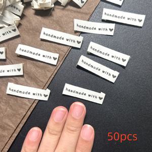 TEMU 50개 세탁 가능한 패치, 패브릭 라벨, 의류 액세서리, 하트 모양 데이 패치, 귀엽고 고급스러운 라벨