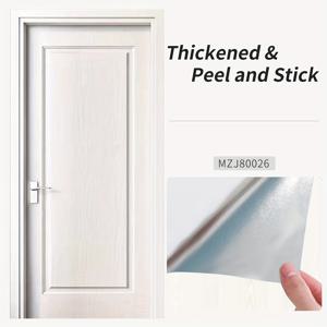 TEMU 1롤 자체 접착 문 리모델링 필름, 고급 문 색상 변경 필름, 흠집 커버, 오래된 문 변신 벽지 롤, 나무 결 입구 문 리모델링 스티커, 사이즈 80*300cm