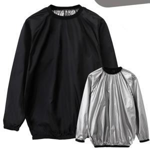 TEMU 1개 주름 방지 라운드넥 방풍 재킷 긴팔 캐주얼 웍 땀 흡수 사우나 탑, 커플 의류 남녀공용