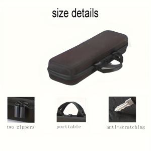 TEMU 에어스트레이트 HT01용 튼튼한 여행용 케이스. 충격 방지 디자인과 스트레이트너 추가를 위한 메시 포켓이 특징입니다. 유럽 모델 및 미국 모델 모두와 호환되며, 완벽한 보호를 제공하며 가볍고 블랙 색상으로 제공됩니다.