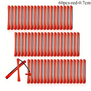 TEMU 60개 헤어 퍼밍 로드 전문가용 헤어 스타일링 액세서리 이발소 헤어 컬러링 헤어드레싱 추가품 (멀티컬러)