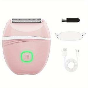 TEMU USB 충전식 무선 여성용 전기 면도기입니다. 눈썹, 얼굴, 다리, 겨드랑이 제모용 에필레이터로 사용할 수 있으며 휴대용 비키니 트리머입니다. 부드럽고 면도에 적합한 다기능 면도기입니다.
