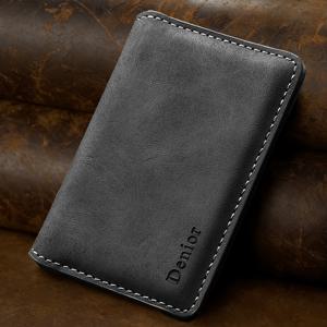 TEMU Denior | RFID 방지 마그네틱 신용 카드 홀더 (3개 카드 슬롯) | 인조 가죽 | 강력한 자석으로 휴대폰에 부착 가능 | ID 및 신용 카드 클립 지갑 | 남성 선물