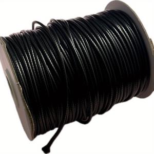 TEMU 150야드 - 80야드/롤 블랙 PU 가죽 왁스 로프 목걸이 로프 DIY 주얼리 수제 비즈 브레이드 로프 왁싱 실 팔찌 목걸이 특수 로프