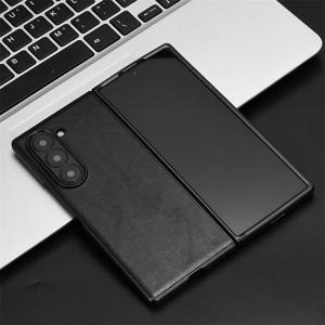 TEMU 휴대폰 케이스 - 삼성 갤럭시 Z 폴드 7 6 5 4 3 5G용 인조 PU 가죽 휴대폰 케이스, 슈퍼 디럭스 초박형 하드 PC 충격 방지 및 비즈니스 스타일