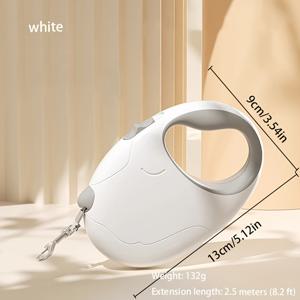 TEMU 2.5m 자동 리트랙터블 소형견 목줄 – 테디, 비숑, 고양이, 토끼용 휴대용 야외 애완동물 액세서리