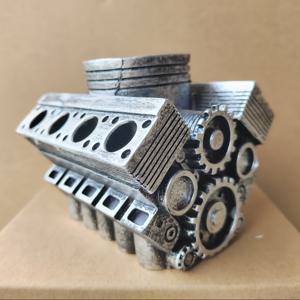 TEMU 1개 엔진 실린더 수지 장식품 - 모던한 오피스, 책상, 방 꾸미기에 완벽한, 자동차 테마의 선물로 적합. 카 애호가를 위한 크리스마스 , 할로윈 & 가을 홈데코용 수집가 인형