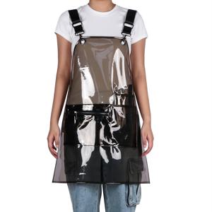 TEMU 최신 패션 바버 앞치마, 투명 TPU 소재, 다수의 포켓과 지퍼 디자인, 바버샵, 가정용 및 선물용으로 적합