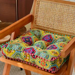 TEMU [다양한 색상 옵션] 편안한 두꺼운 스타일, 모로칸 스타일 사각 쿠션, 베개, 명상 매트 - 초극세사, 초편안함, 두껍고 아름다운 디자인으로 엉덩이가 편안하고 부드러워짐 - 다다미, 거실에 적합