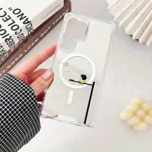 TEMU 휴대폰 케이스 - 낙하 방지 2-in-1 미러 마그네틱 폰 케이스 (스트리트라이트 달), 삼성 갤럭시 S25 울트라/S25/S24/S23 호환, 생일, 어머니, 가족, 친구, 커플, 선물로 완벽