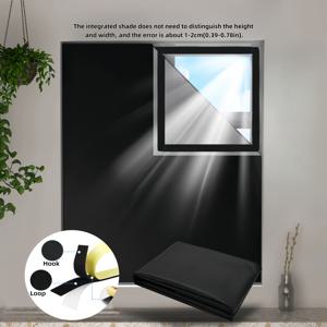 TEMU 1개 선쉐이드 커튼, 드릴 필요 없는 휴대용 차양막, 후크와 루프 포함, 발코니 및 창문, 침실, 기숙사에 적합한 일시적 제거형 자외선 차단 및 열 절연